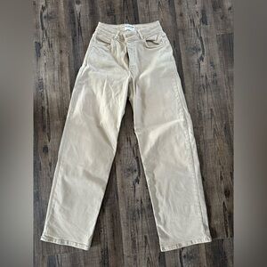 Fit jeans, baggy, sand